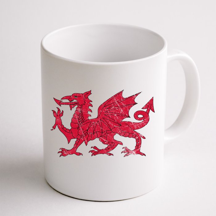 Dragon Of Wales Flag Welsh Cymru Flags Medieval Welsh Rugby Cute Gift Front & Back Coffee Mug