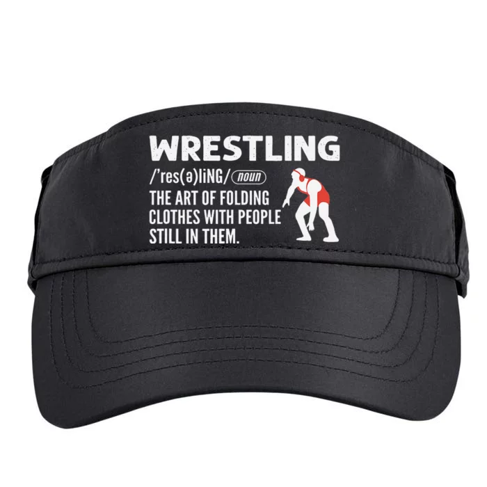 Definition Of Wrestling Funny Wrestler Coach Adult Drive Performance Visor