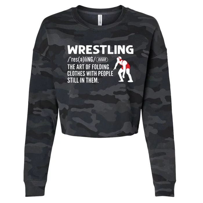 Definition Of Wrestling Wrestler Cropped Pullover Crew