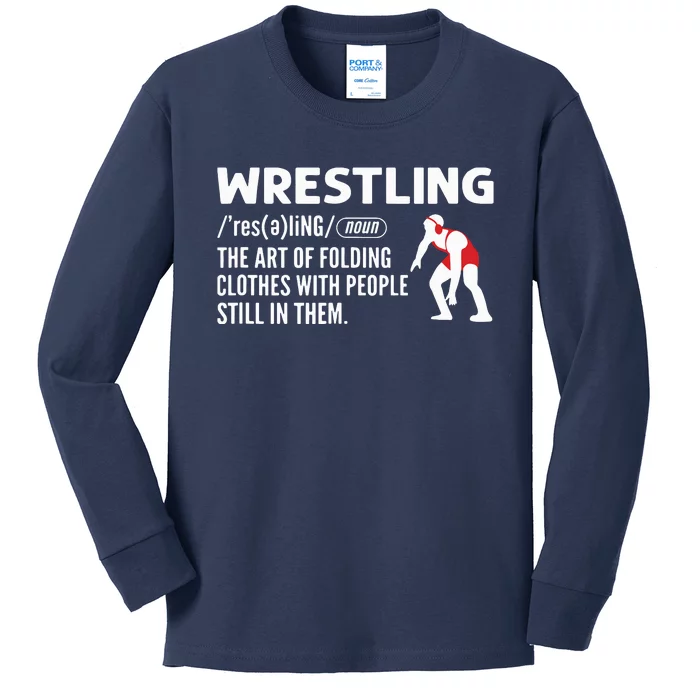 Definition Of Wrestling Wrestler Kids Long Sleeve Shirt