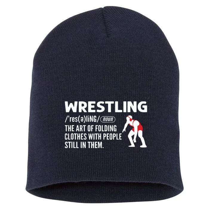 Definition Of Wrestling Wrestler Short Acrylic Beanie