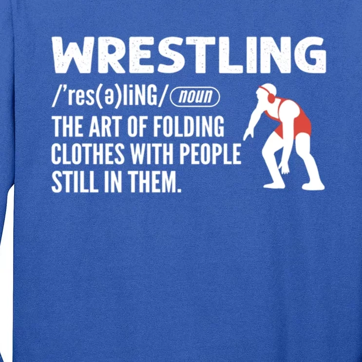 Definition Of Wrestling Wrestler Gift Tall Long Sleeve T-Shirt