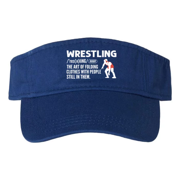 Definition Of Wrestling Wrestler Gift Valucap Bio-Washed Visor