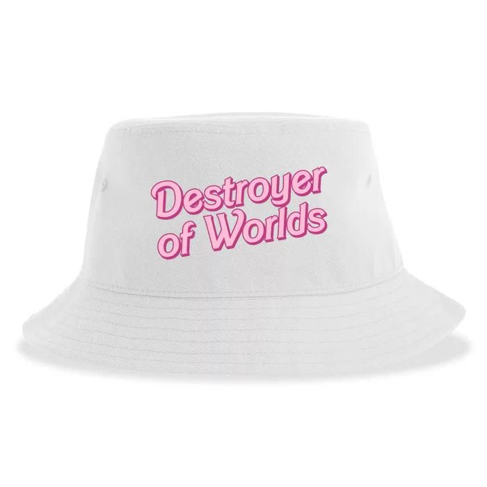 Detroyer Of Worlds Funny Barbe Barbenheimer Sustainable Bucket Hat