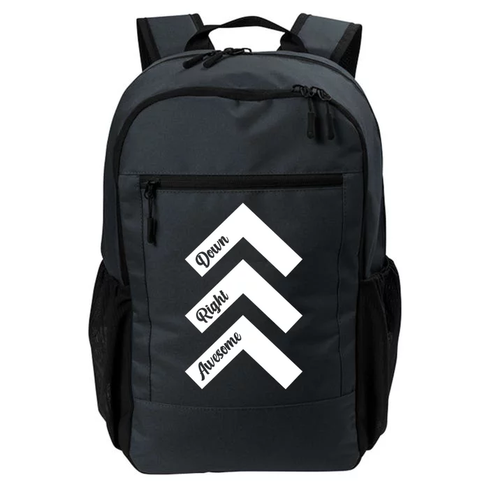 Down Right Awesome Arrow Down Syndrome Awareness Daily Commute Backpack