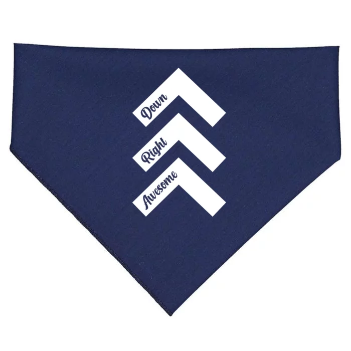 Down Right Awesome Arrow Down Syndrome Awareness USA-Made Doggie Bandana