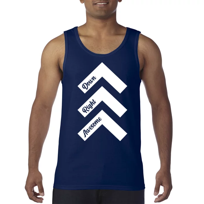 Down Right Awesome Arrow Down Syndrome Awareness Tank Top