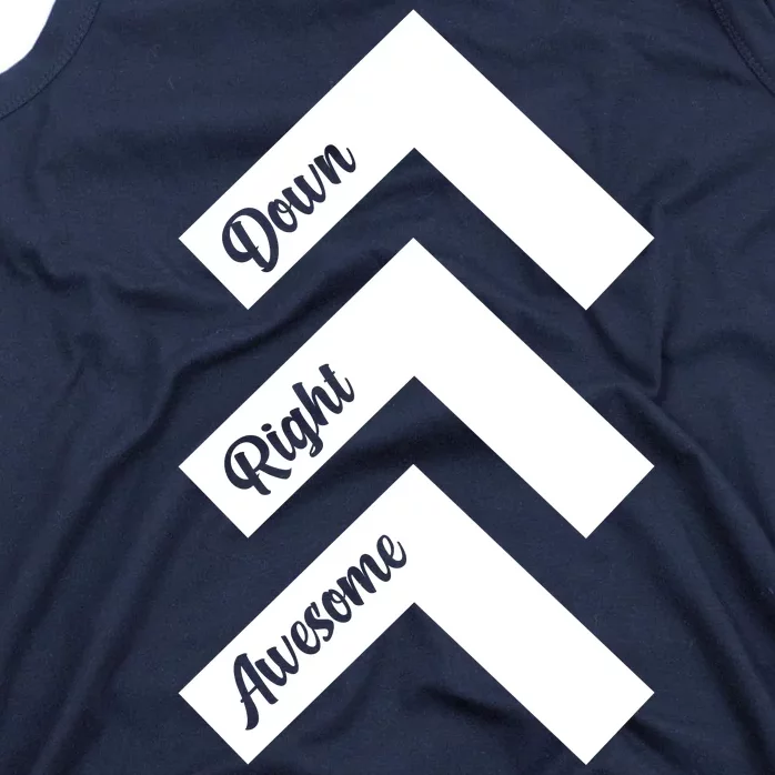 Down Right Awesome Arrow Down Syndrome Awareness Tank Top