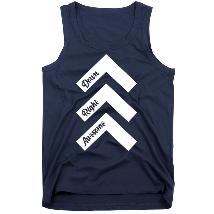 Down Right Awesome Arrow Down Syndrome Awareness Tank Top