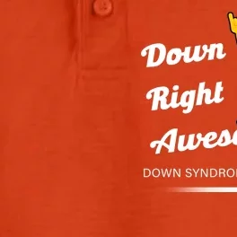 Down Right Awesome Down Syndrome Dry Zone Grid Performance Polo