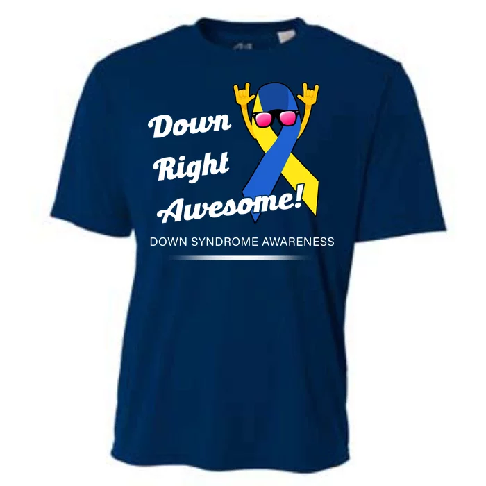 Down Right Awesome Down Syndrome Cooling Performance Crew T-Shirt