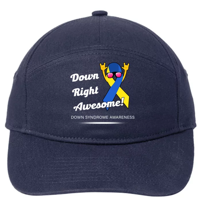 Down Right Awesome Down Syndrome 7-Panel Snapback Hat