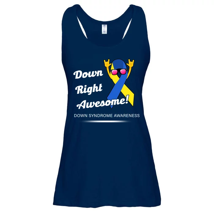 Down Right Awesome Down Syndrome Ladies Essential Flowy Tank