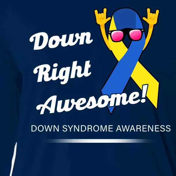 Down Right Awesome Down Syndrome Cooling Performance Long Sleeve Crew