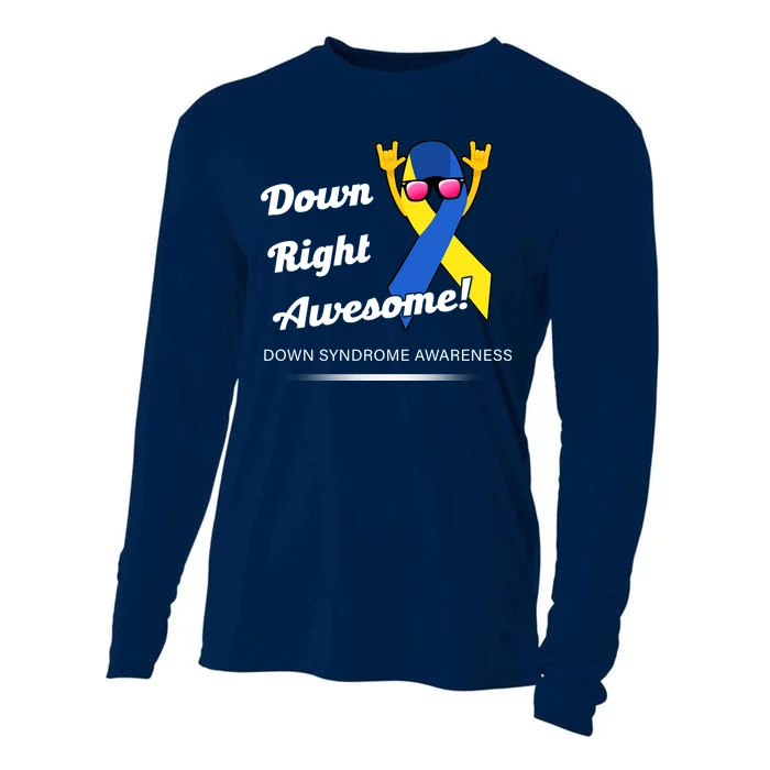 Down Right Awesome Down Syndrome Cooling Performance Long Sleeve Crew