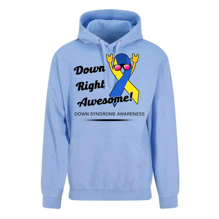 Down Right Awesome Down Syndrome Unisex Surf Hoodie