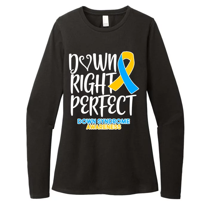 Down Right Perfect - Down Syndrome Awareness Womens CVC Long Sleeve Shirt