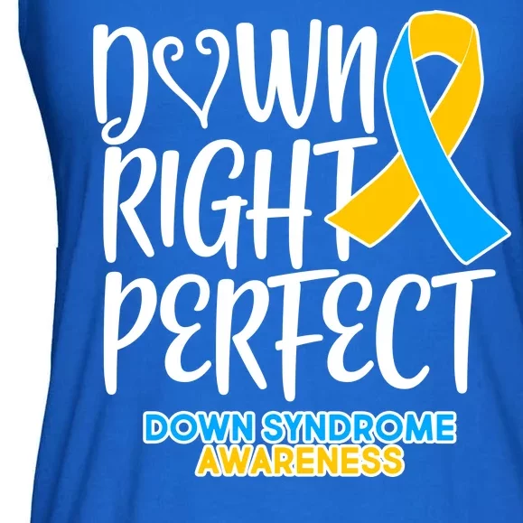 Down Right Perfect - Down Syndrome Awareness Ladies Essential Flowy Tank