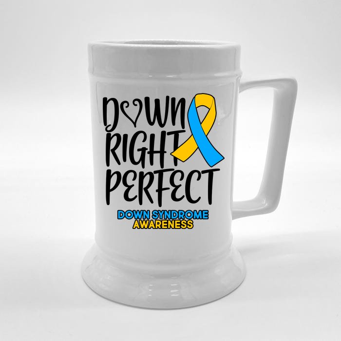 Down Right Perfect - Down Syndrome Awareness Front & Back Beer Stein