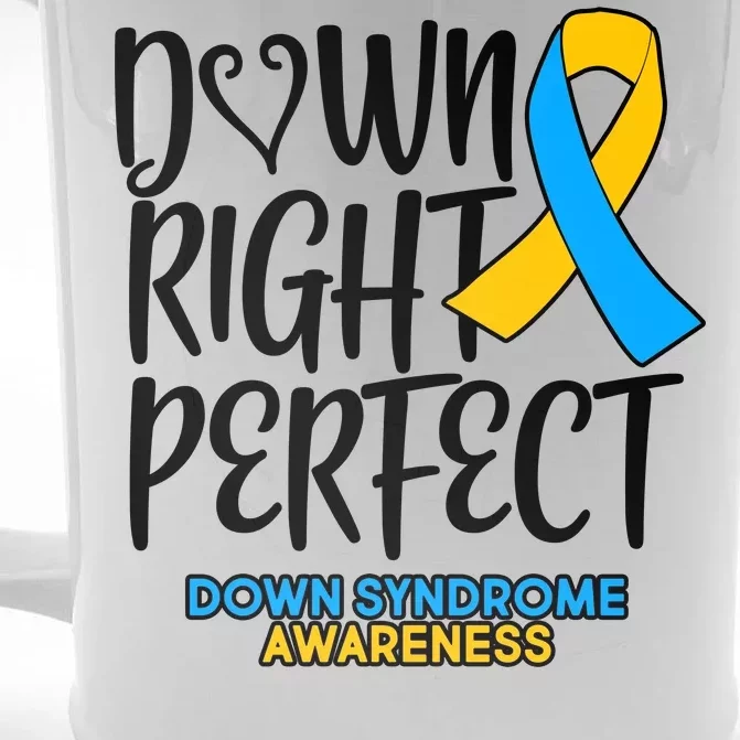 Down Right Perfect - Down Syndrome Awareness Front & Back Beer Stein