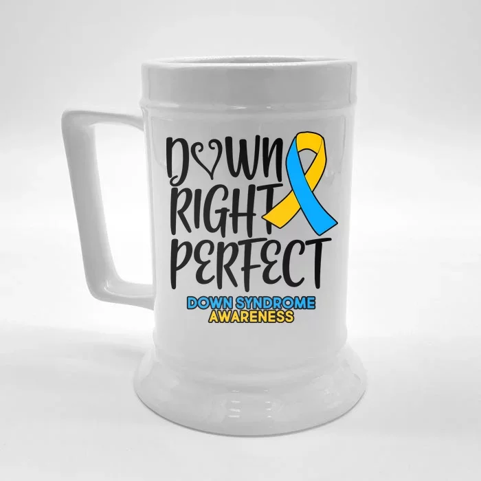 Down Right Perfect - Down Syndrome Awareness Front & Back Beer Stein