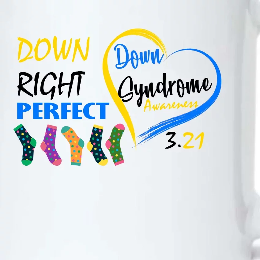 Down Right Perfect Down Syndrome Black Color Changing Mug