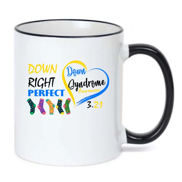 Down Right Perfect Down Syndrome Black Color Changing Mug