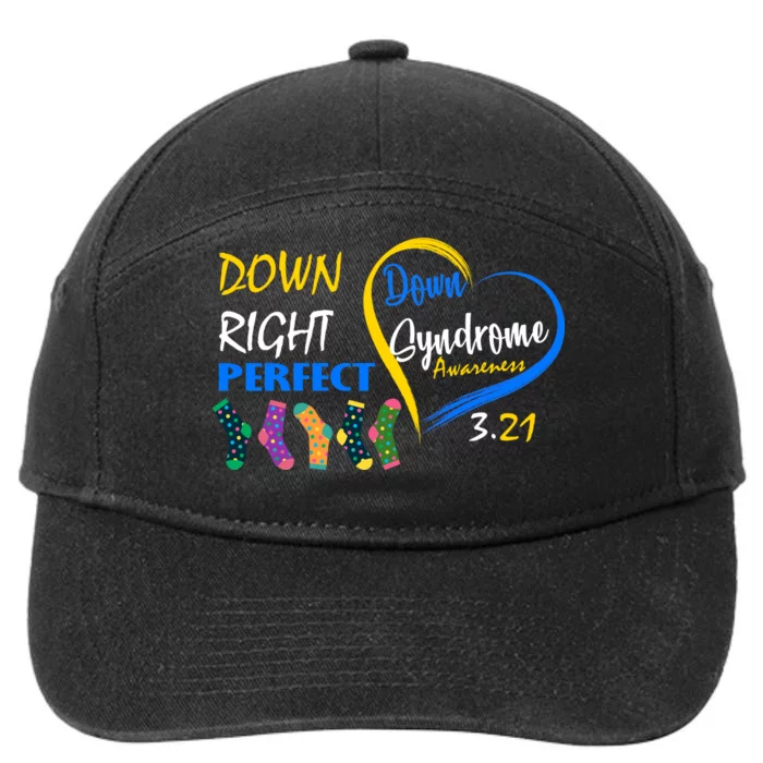 Down Right Perfect Down Syndrome 7-Panel Snapback Hat