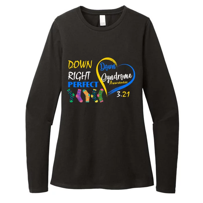 Down Right Perfect Down Syndrome Womens CVC Long Sleeve Shirt