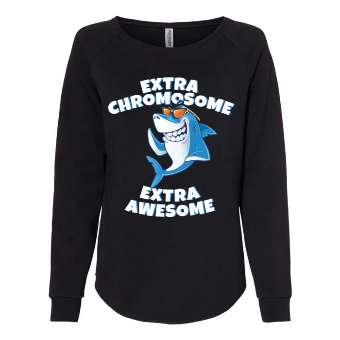 Down Syndrome - Extra Chromosome Shark Womens California Wash Sweatshirt