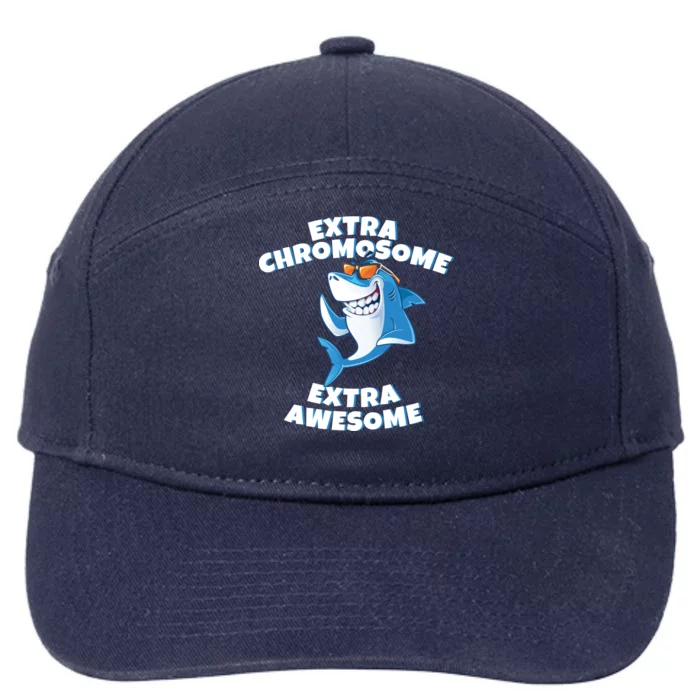 Down Syndrome - Extra Chromosome Shark 7-Panel Snapback Hat