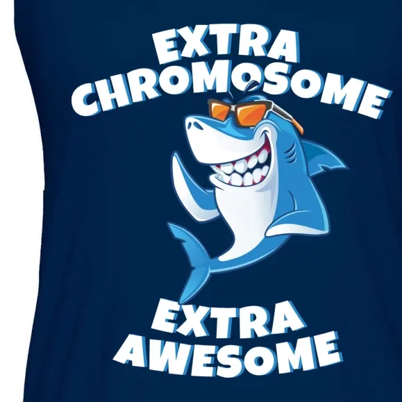 Down Syndrome - Extra Chromosome Shark Ladies Essential Flowy Tank