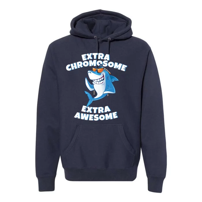 Down Syndrome - Extra Chromosome Shark Premium Hoodie