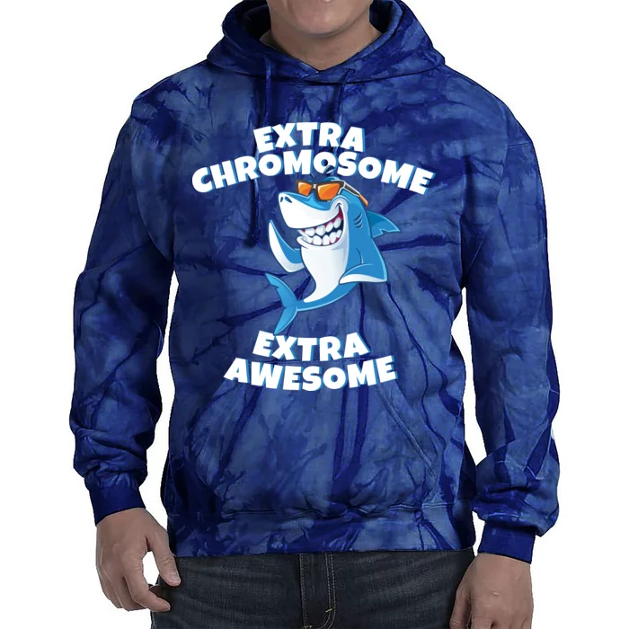 Down Syndrome - Extra Chromosome Shark Tie Dye Hoodie