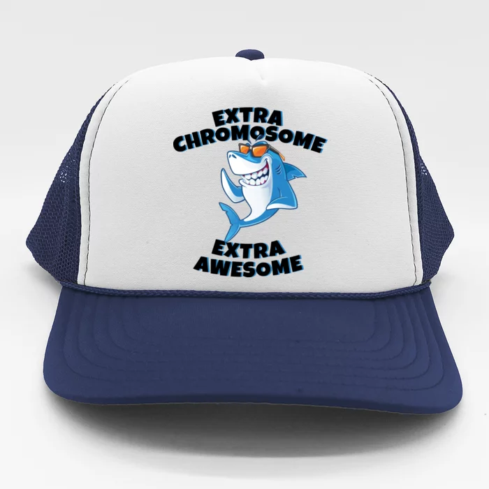 Down Syndrome - Extra Chromosome Shark Trucker Hat