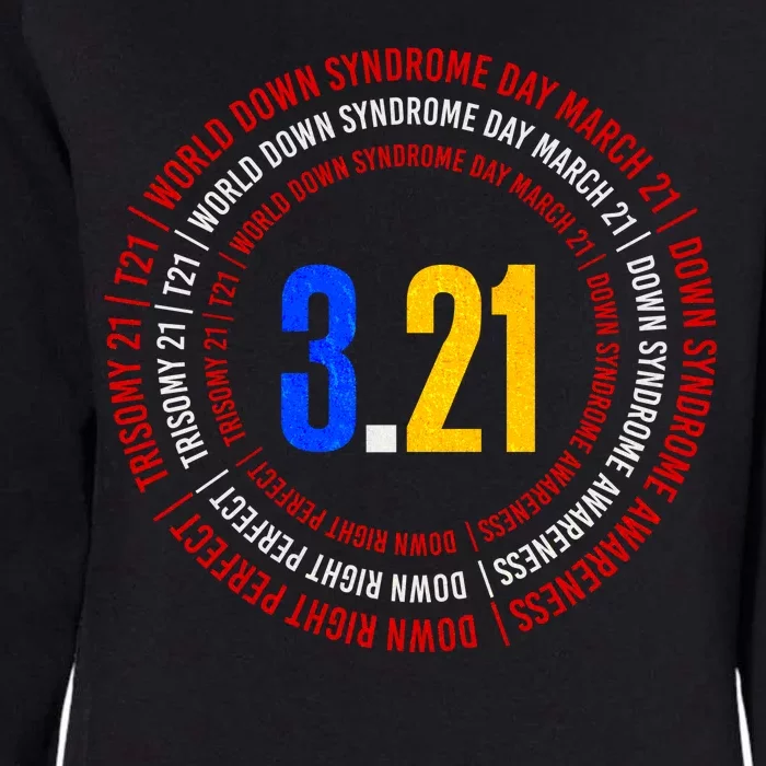 Down Syndrome 3.21 Shield Womens California Wash Sweatshirt