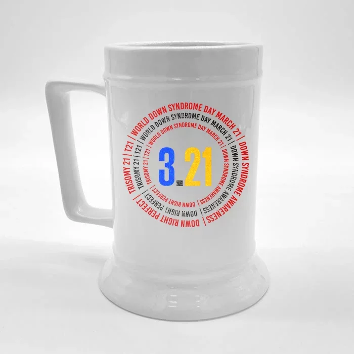 Down Syndrome 3.21 Shield Front & Back Beer Stein