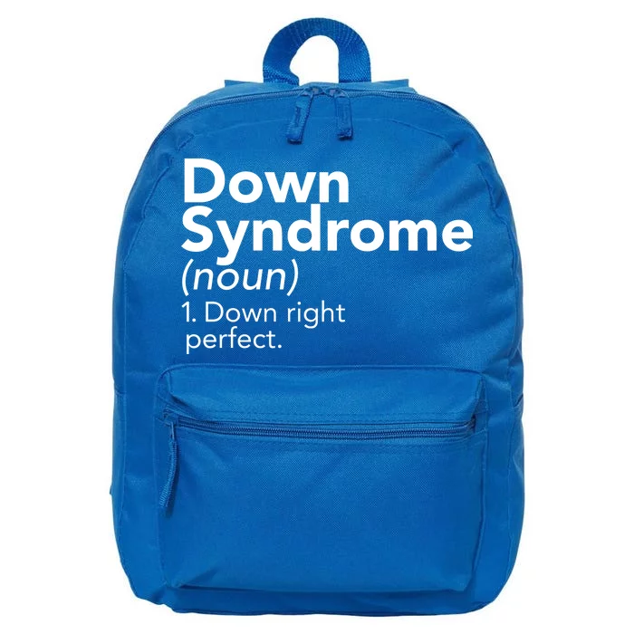 Down Syndrome Available Down Right Perfect 16 in Basic Backpack