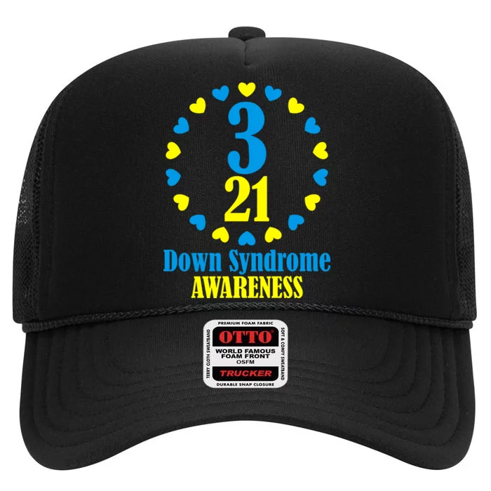 Down Syndrome Awareness High Crown Mesh Trucker Hat