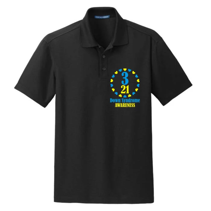 Down Syndrome Awareness Dry Zone Grid Performance Polo