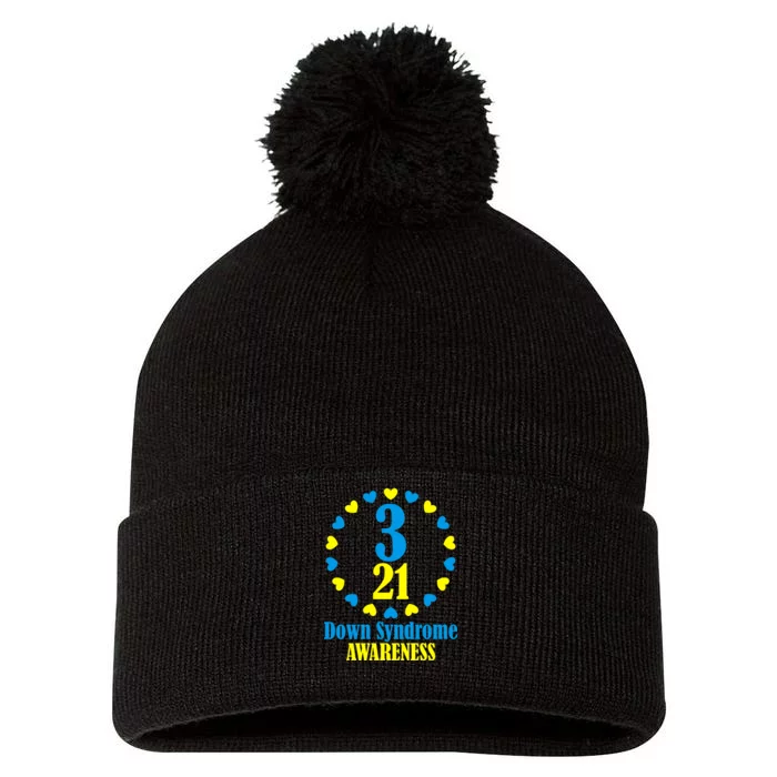 Down Syndrome Awareness Pom Pom 12in Knit Beanie