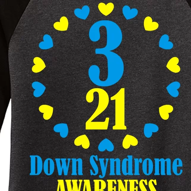 Down Syndrome Awareness Women's Tri-Blend 3/4-Sleeve Raglan Shirt