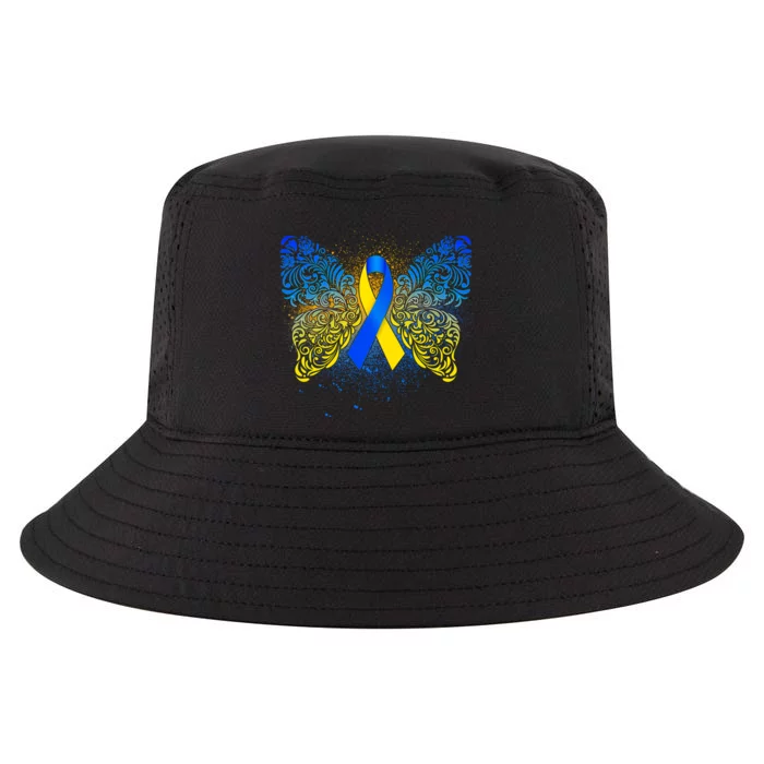 Down Syndrome Awareness Butterfly Ribbon Cool Comfort Performance Bucket Hat