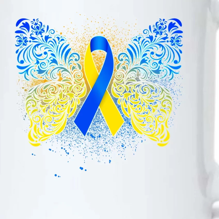 Down Syndrome Awareness Butterfly Ribbon Black Color Changing Mug