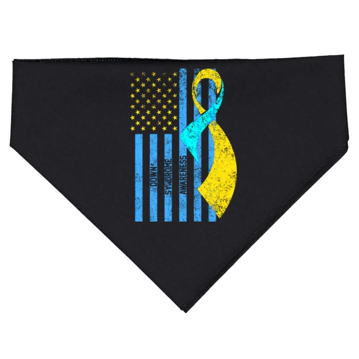 Down Syndrome Awareness Flag USA-Made Doggie Bandana