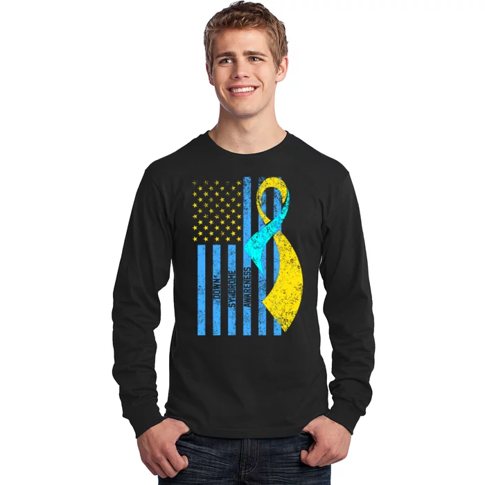 Down Syndrome Awareness Flag Long Sleeve Shirt