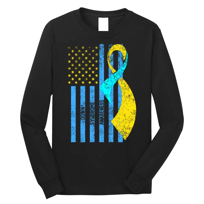 Down Syndrome Awareness Flag Long Sleeve Shirt