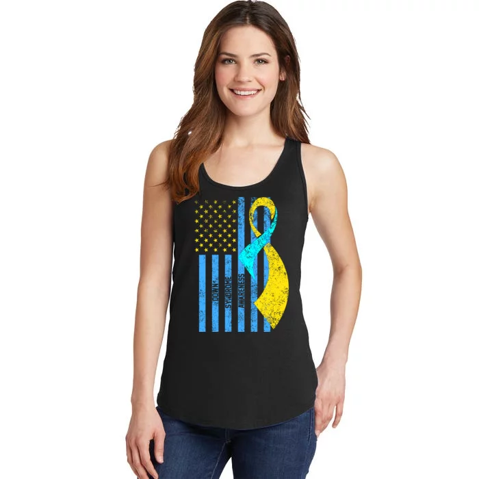 Down Syndrome Awareness Flag Ladies Essential Tank