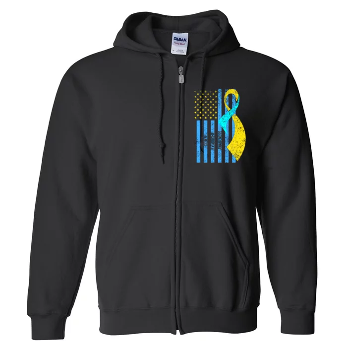 Down Syndrome Awareness Flag Full Zip Hoodie