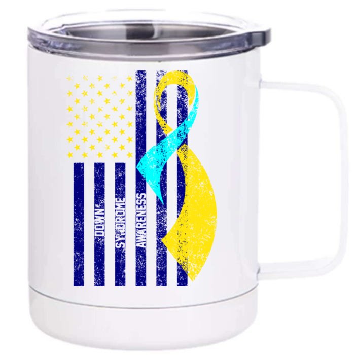 Down Syndrome Awareness Flag Front & Back 12oz Stainless Steel Tumbler Cup